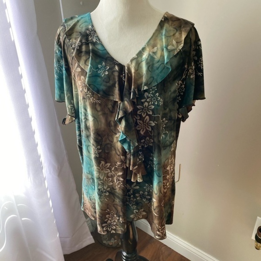 Brown floral top